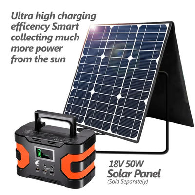 166Wh 45000mAh Portable Solar Power Station 200W 110V Peak Power Station