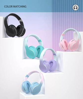 Gradient Design Colorful Noise Cancelling Microphone Headset  Cartoon Earphones