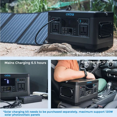 Outdoor Solar Power Portable Generator 110V 220V 500w Camping Solar Power Station