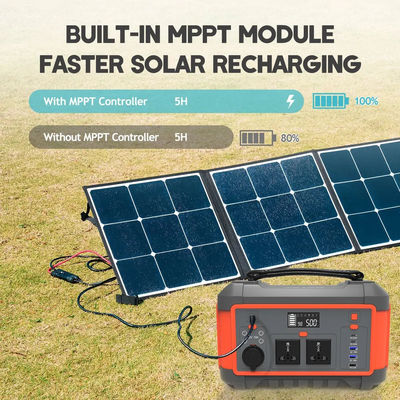 Portable Lithium Battery Power Station 600W 162Ah AC DC USB Quick Charge Solar Generator