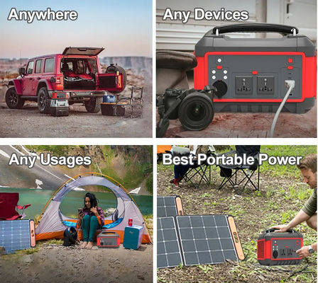 Portable Lithium Battery Power Station 600W 162Ah AC DC USB Quick Charge Solar Generator