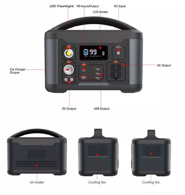 626Wh 174000mAh Lithium Ion Portable Power Station , Solar Power Generator For Camping
