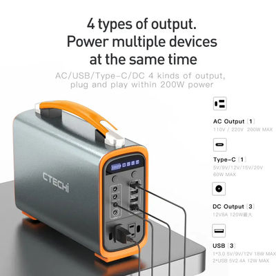 Lifepo4 Portable Solar Power Station Solar Generator 200w 300w