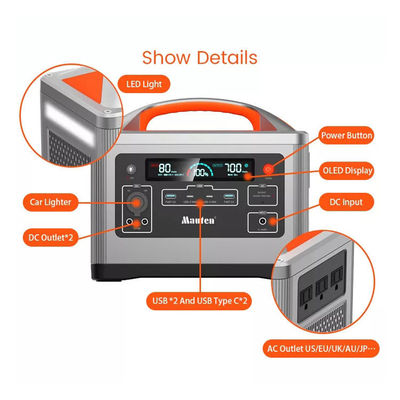 Multifunction Pure Sine Wave Portable Power Station 700W 267*220*170mm