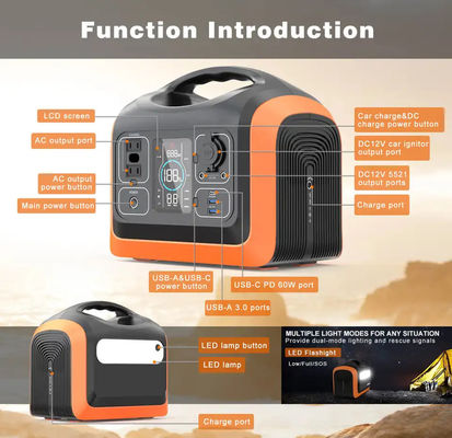 Camping Portable Generator Power Station 600W Lifepo4 Battery Solar Generator