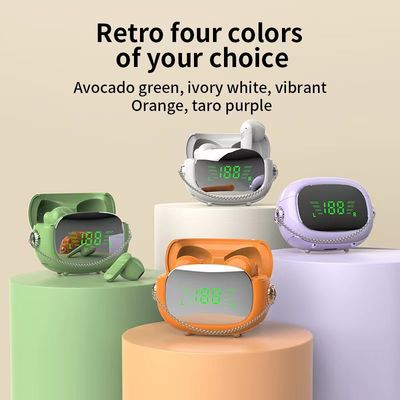 OEM ODM Sports Bluetooth Earphones with Macaron ENC LED Digital Display Mirror