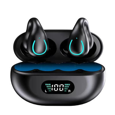 Clip On Sports Bluetooth Earphones Anti Lost Bone Conduction Wireless Mic Talking Headset