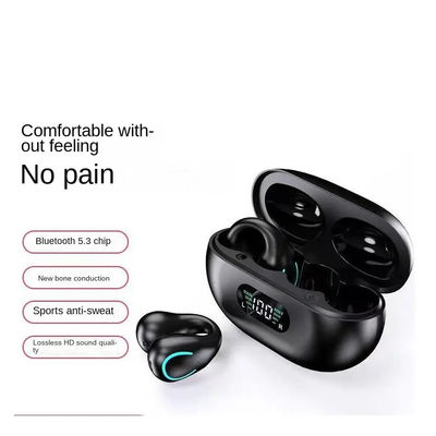 Clip On Sports Bluetooth Earphones Anti Lost Bone Conduction Wireless Mic Talking Headset