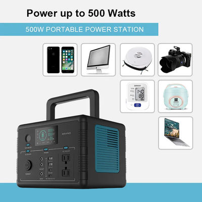 500W Lifepo4 Solar Power Station , 518wh Portable Power Station CE ROHS FCC Certificates