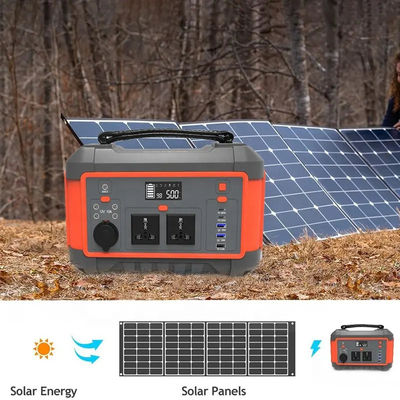 OEM LiFePO4 Portable Solar Power Station 600W AC Output For Blackout Emergency Rescume