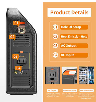 Emergency Home 300W Portable Power Station Pure Sine Wave With LifePO4 Battery